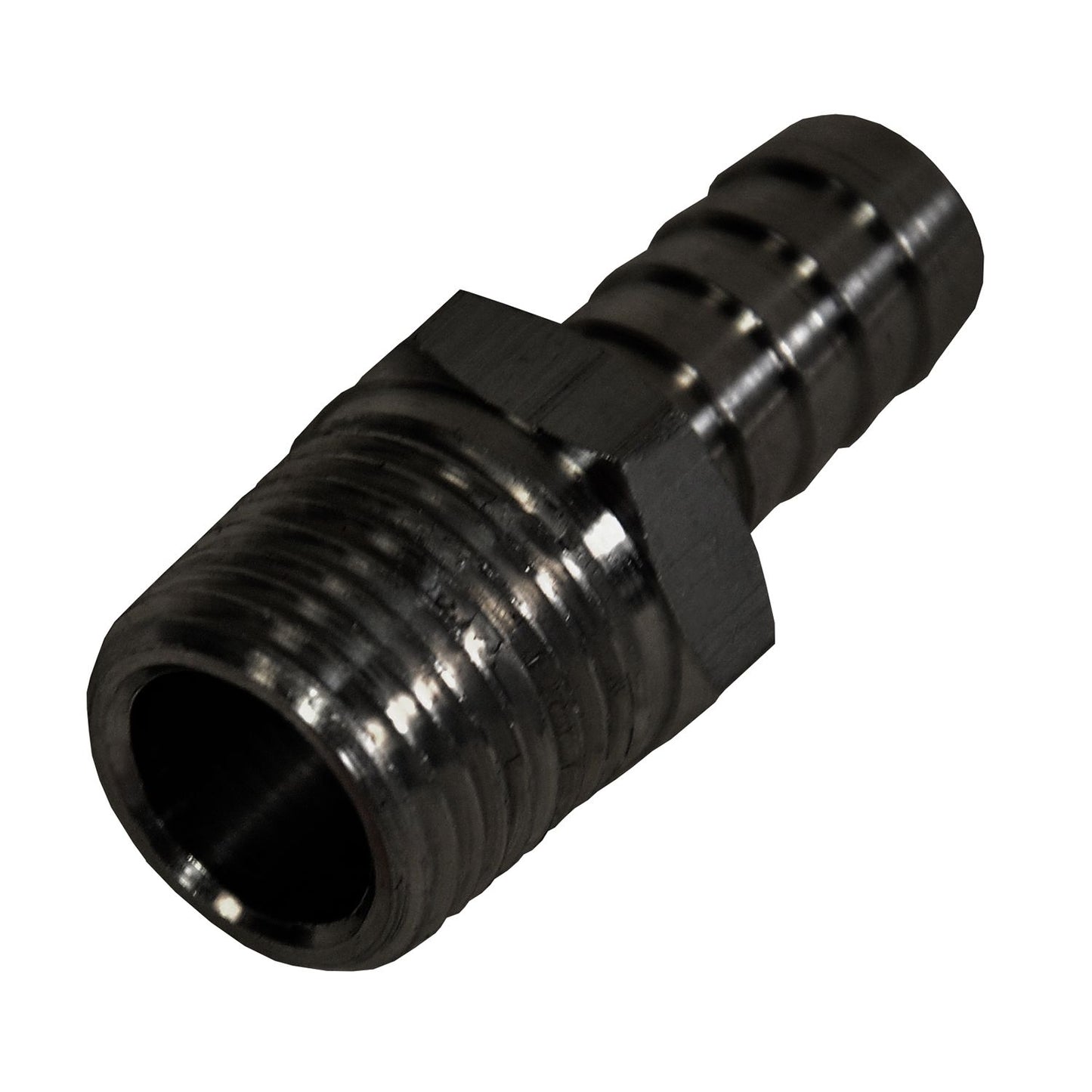 Derale Straight Hose Barb Fitting, 1/2" NPT Male x 1/2" Barb, Each 98103