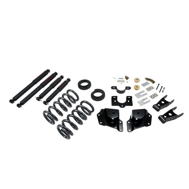 BELLTECH 670ND LOWERING KITS Front And Rear Complete Kit W/ Nitro Drop 2 Shocks 1999-2006 Chevrolet Silverado/Sierra (Ext Cab) 2 in. or 3 in. F/4 in. R drop W/ Nitro Drop II Shocks
