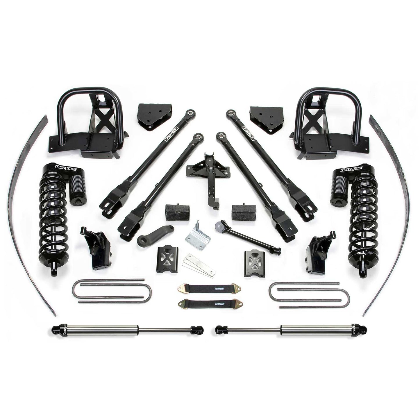 Fabtech 8" 4LINK SYS W/DLSS 4.0 C/O& RR DLSS 2011-16 FORD F250 4WD W/FACTORY OVERLOAD K2142DL