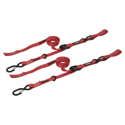 SpeedStrap 13803-2 Cam-Lock 1 in. x 10 ft. Tie Down w/ Snap 'S' Hooks and Soft Tie