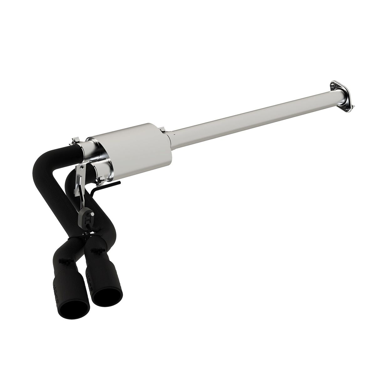 MBRP Exhaust 3in. Cat Back; Single Side Dual Outlet in Front of Rear Wheel; Black Coated; Race Version S5260BLK