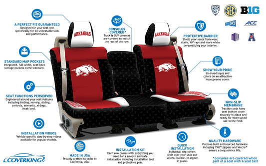 Coverking Custom Seat Cover Licensed Collegiate Licensed Collegiate