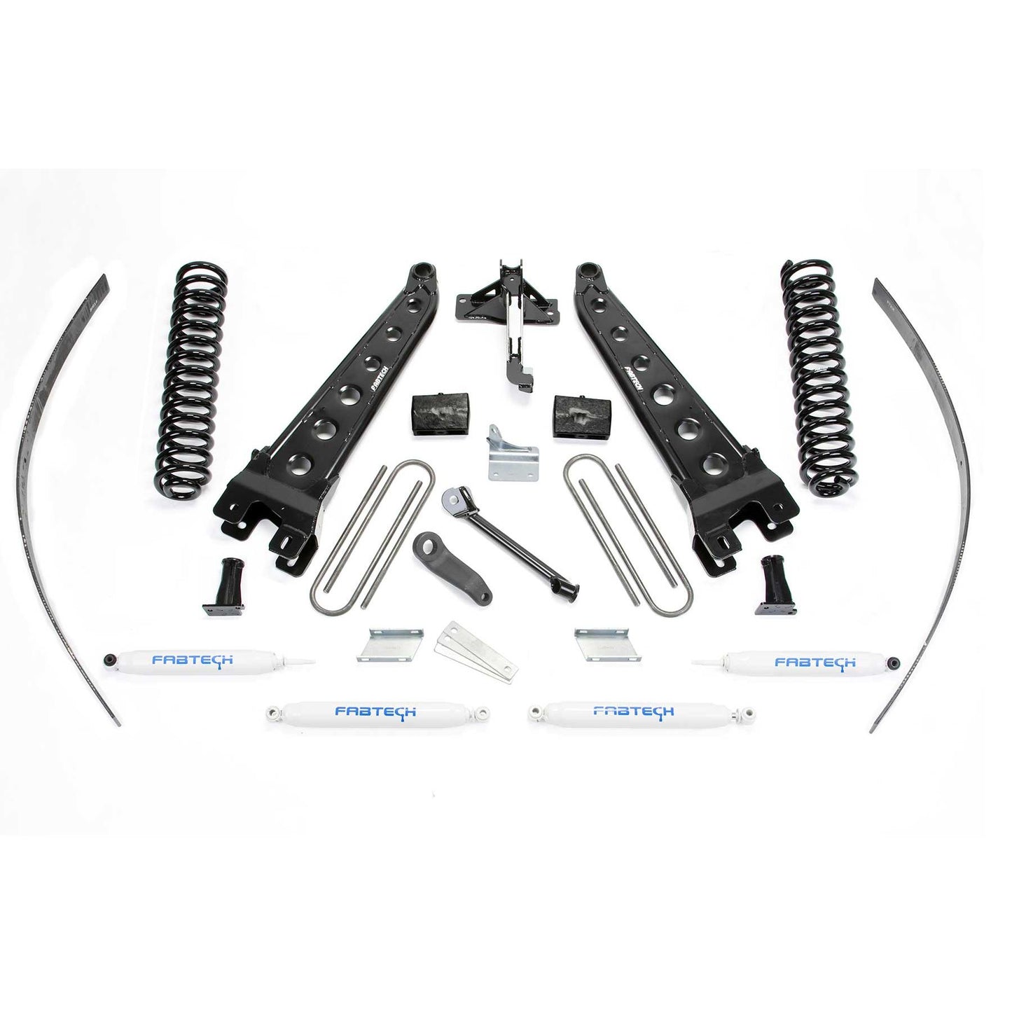 Fabtech 8" RAD ARM SYS W/COILS & PERF SHKS 2008-16 FORD F250 4WD W/O FACTORY OVERLOAD K2123