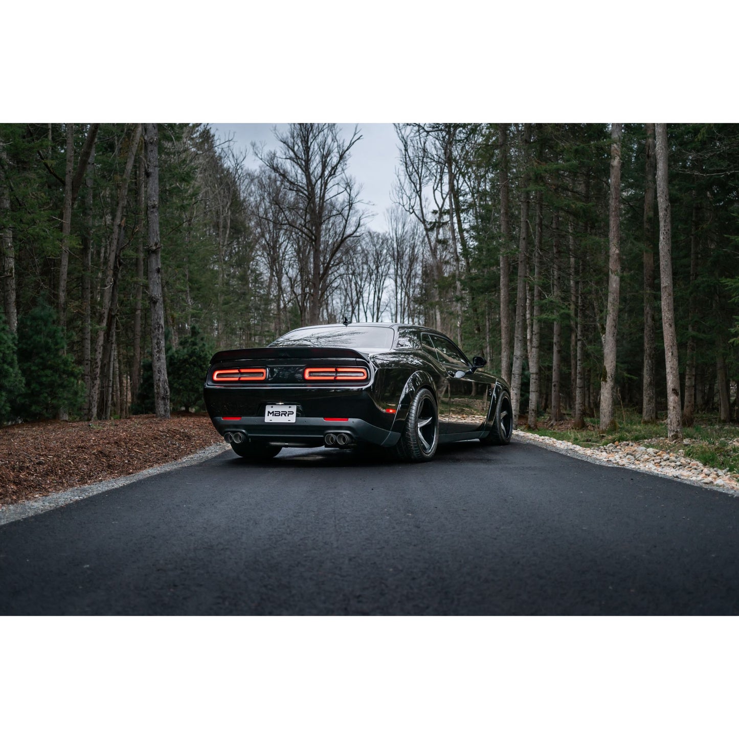 MBRP Exhaust 3in. Cat Back; Dual Rear; Quad Tips S71133CF