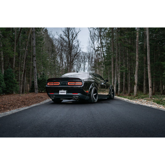 MBRP Exhaust 3in. Cat Back; Dual Rear; Quad Tips S71133CF