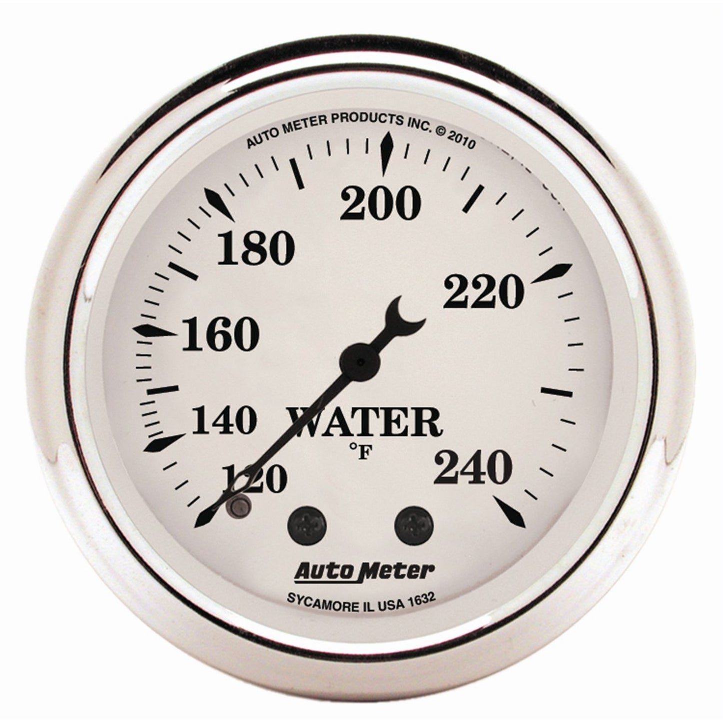 AutoMeter 2-1/16 in. WATER TEMPERATURE 120-240 Fahrenheit OLD-TYME WHITE 1632