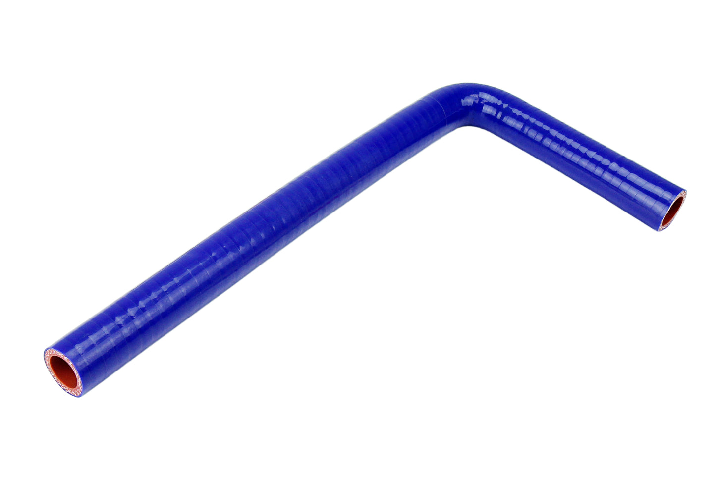 HPS Performance 90 Deg. Silicone Coupler High Temp 4-ply Reinforced 5/8" ID 4" & 6" Legs. HTSEC90-062-L4X6-BLUE