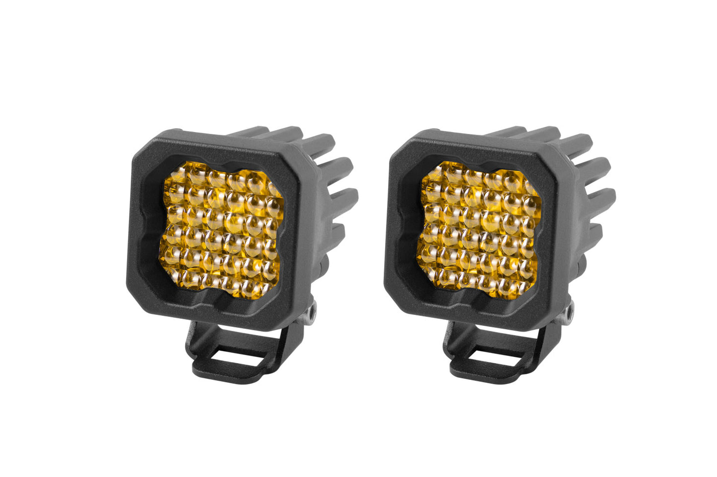 Diode Dynamics - Stage Series C1 LED Pod Sport Yellow Flood Standard ABL (pair) DD6448P