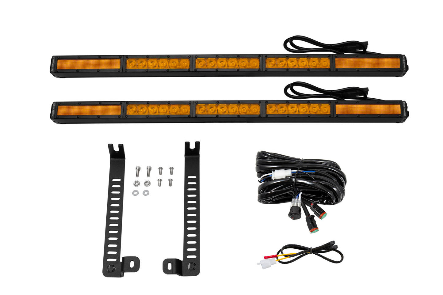 Diode Dynamics SS30 Dual Stealth Lightbar Kit for 2014-2019 Toyota 4Runner Amber Combo DD6765