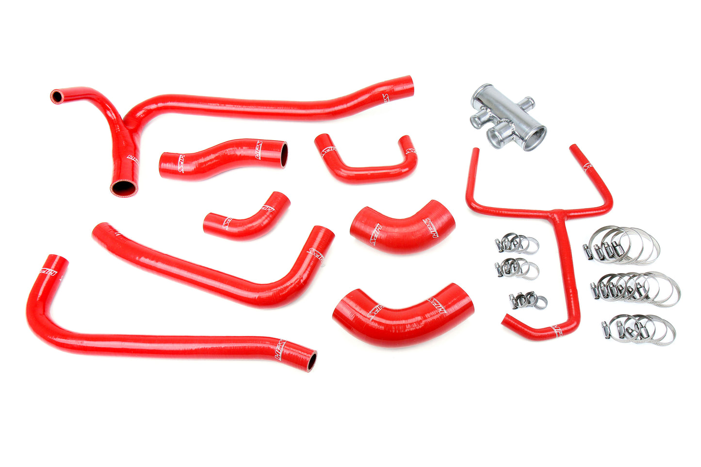 HPS Performance 3-ply Reinforced Silicone Replaces Rubber Radiator Coolant Hoses 57-2069-RED