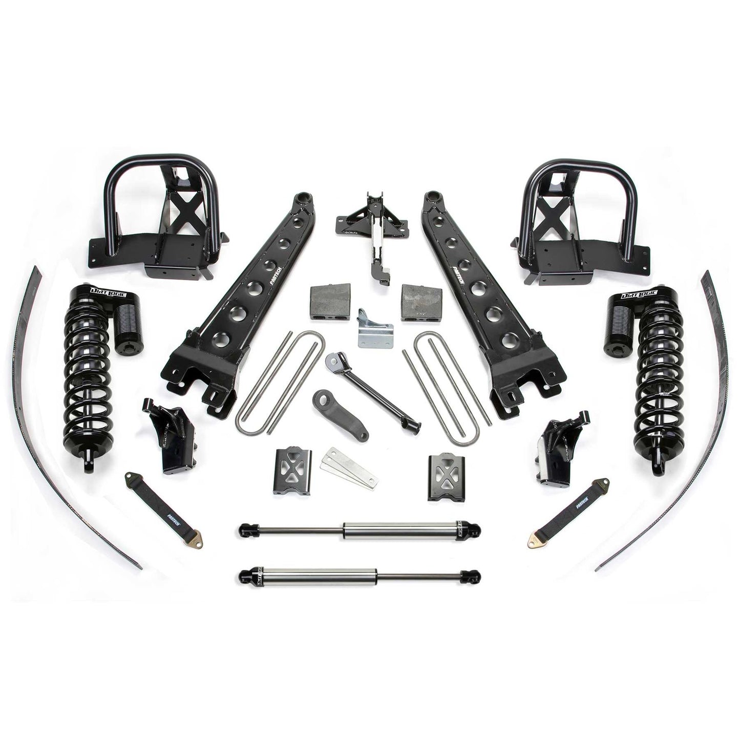 Fabtech 8" RAD ARM SYS W/DLSS 4.0 C/O& RR DLSS 08-10 FORD F250 4WD W/O FACTORY OVERLOAD K2034DL
