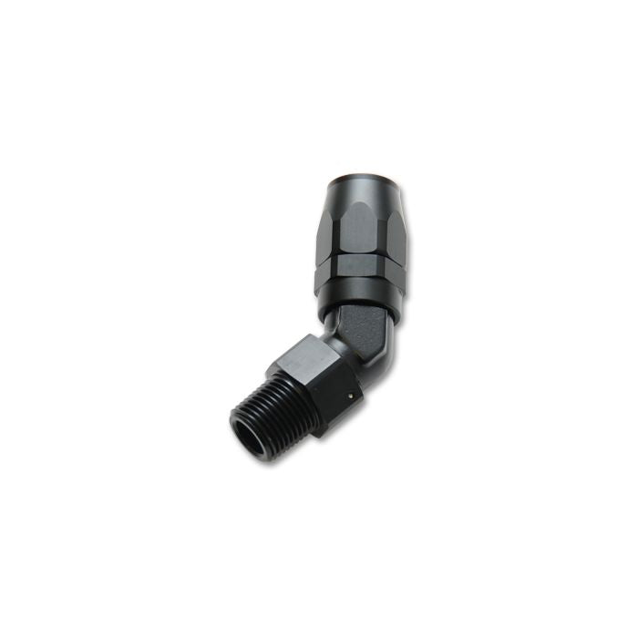 Vibrant Performance - 26403 - Male Hose End Fitting 45 Degree; Size: -8AN; Pipe Thread 1/4 in. NPT