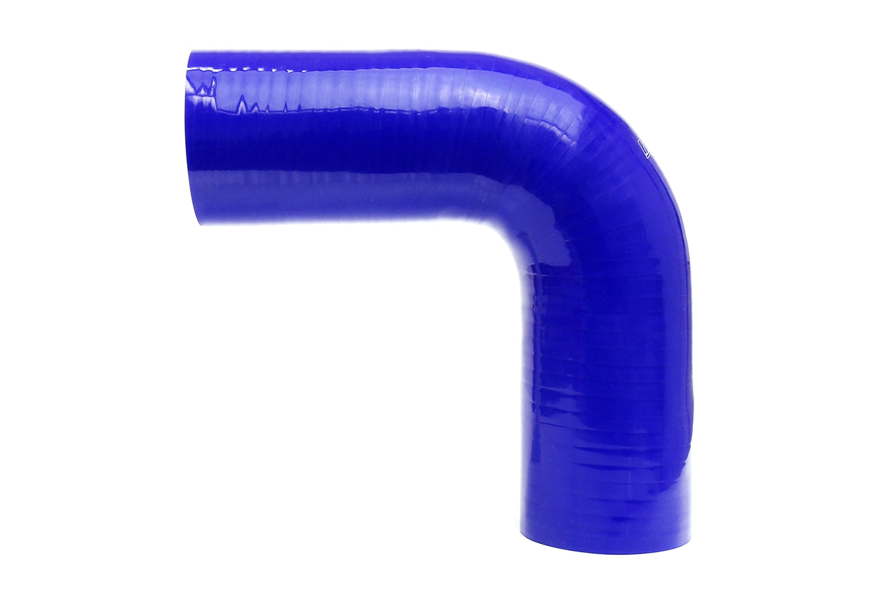 HPS Performance Silicone 90 Degree Elbow Coupler HoseHigh Temp 4-ply Reinforced2-1/2" IDBlue HTSEC90-250-BLUE