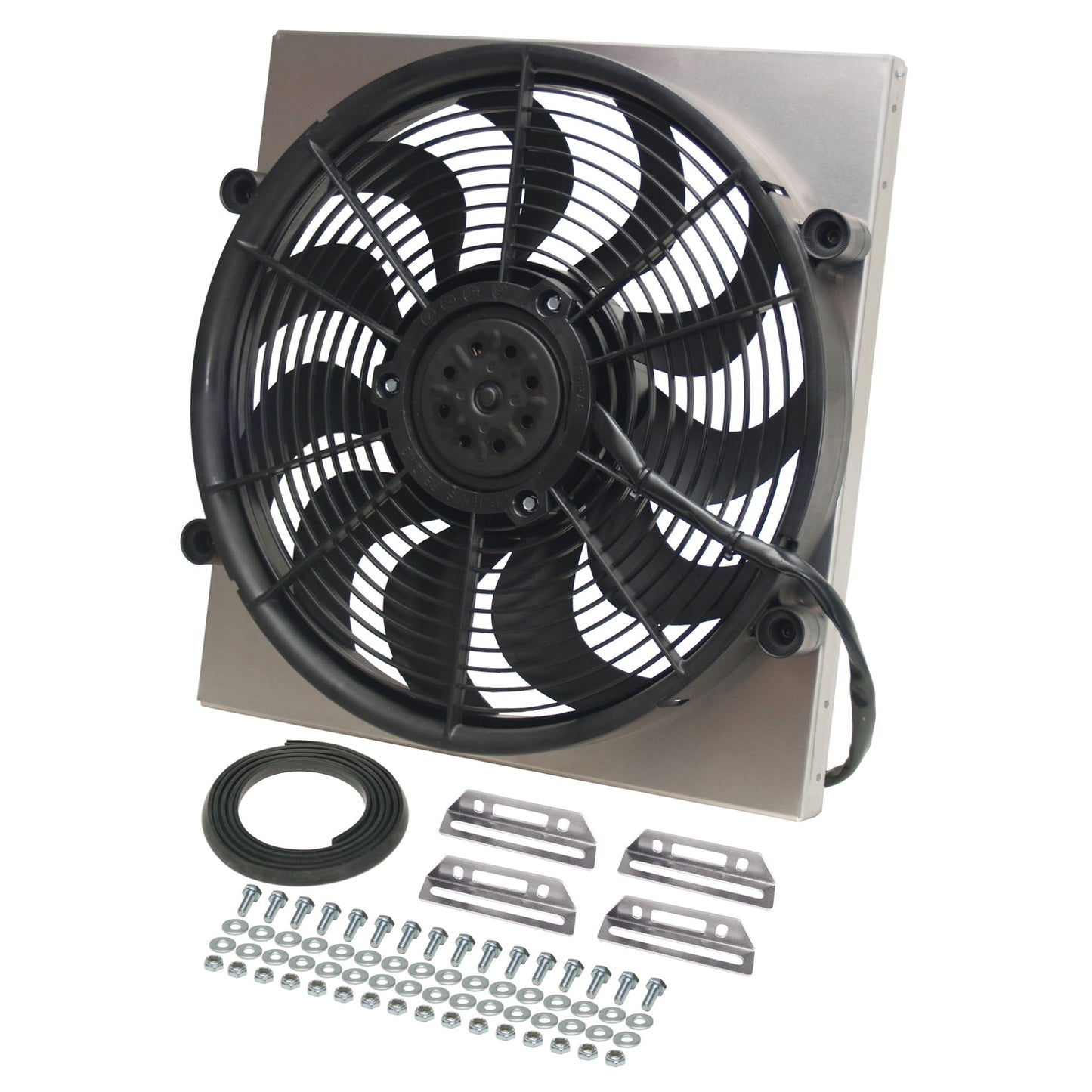 Derale Powerpack - High Output Single 17" Electric RAD Fan/Aluminum Shroud Kit 16816