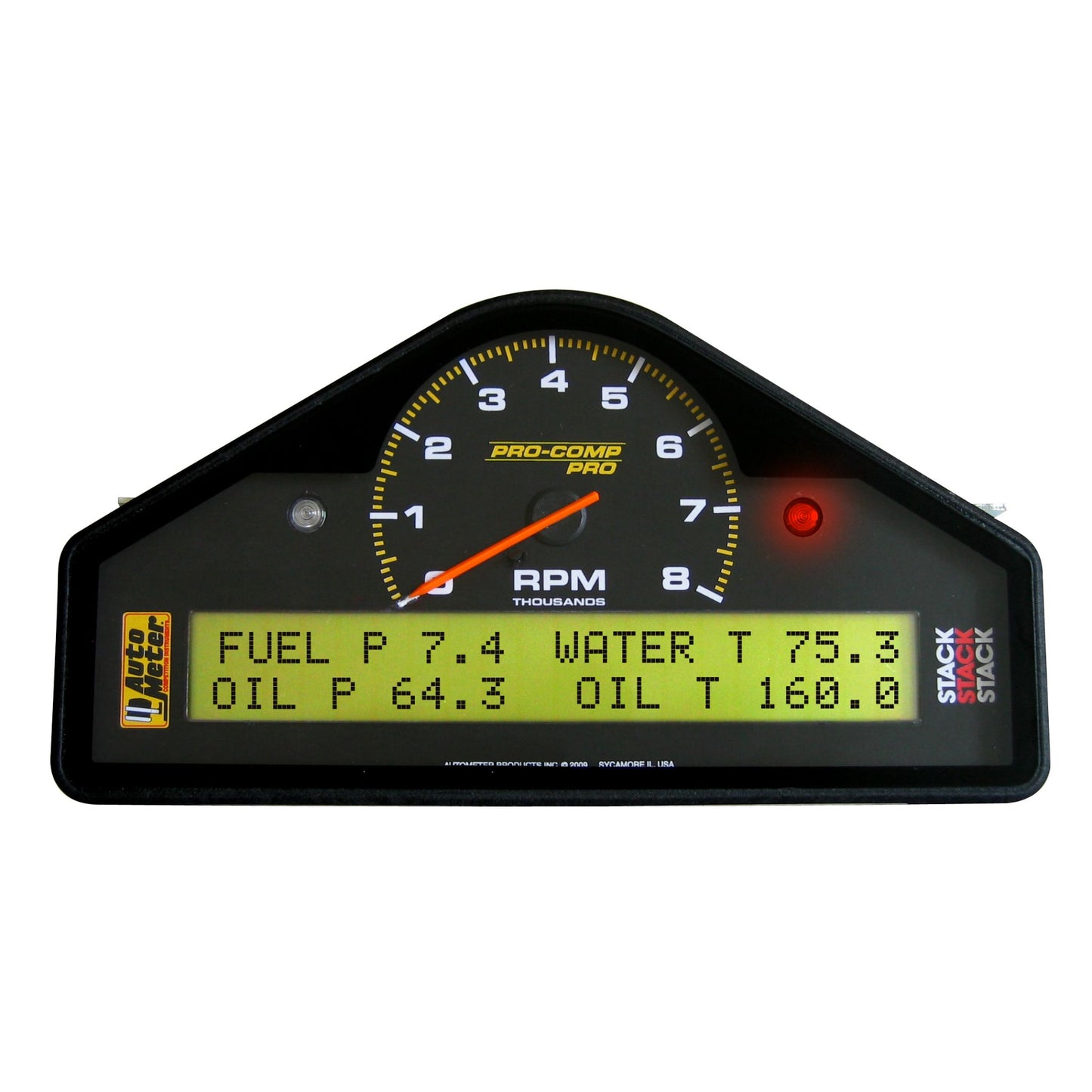 Stack MULT-FUNCTION DISPLAY LOGGER DRAG RACING BLACK 0-8K RPM ST269601