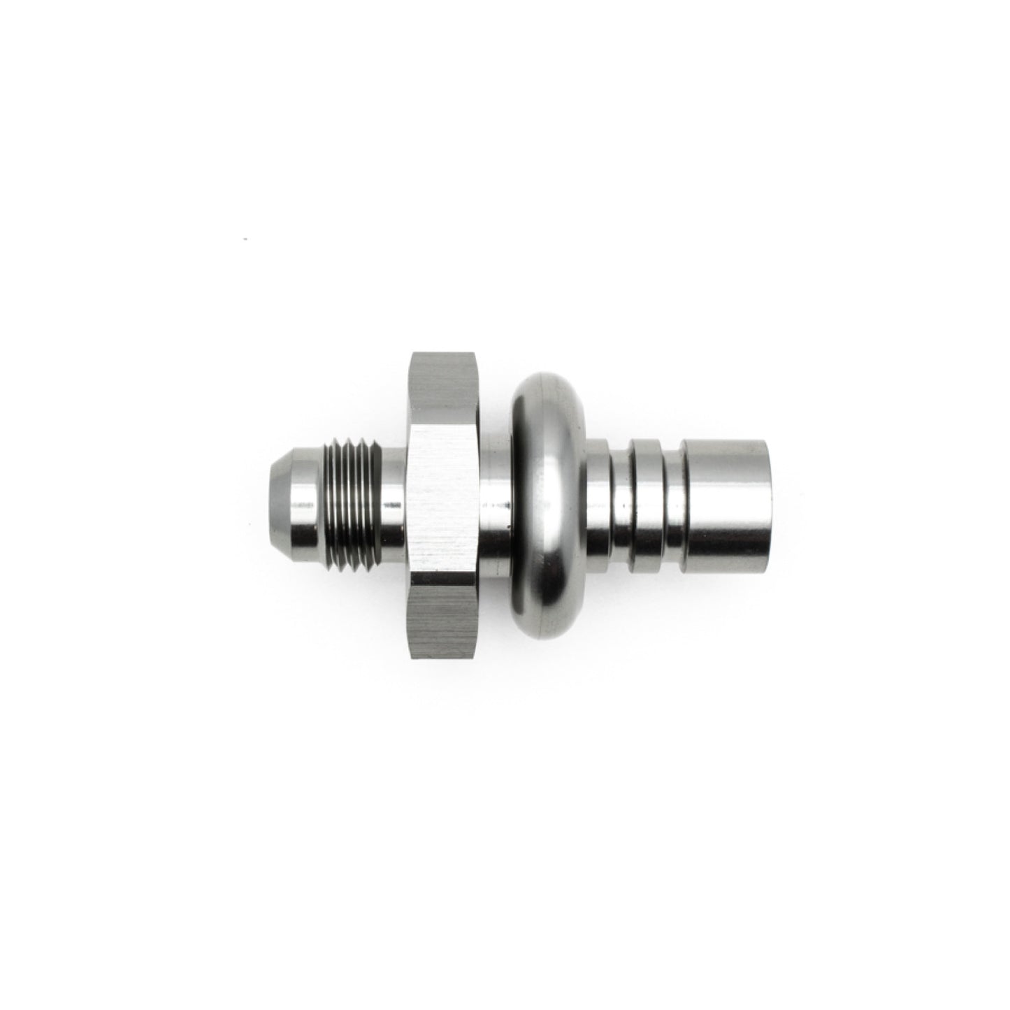 Deatschwerks 6AN Male Flare to 1/2 Inch Ford Male EFI Quick Connect Adapter, Anodized DW Titanium DEW-6-02-0106