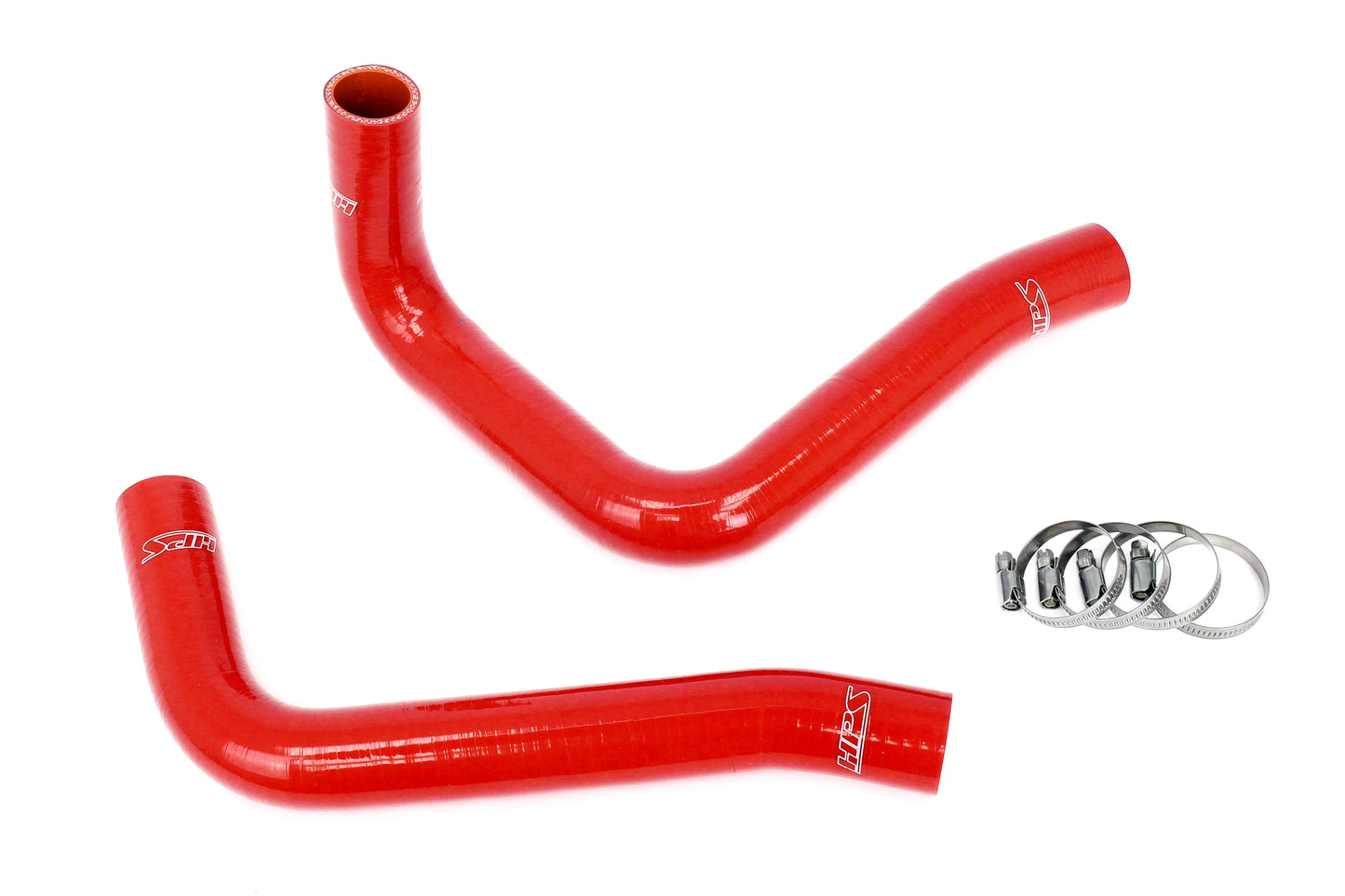 HPS Performance High Temp 3-ply Reinforced Silicone Replaces OEM Rubber Radiator Coolant Hoses 57-2094-RED
