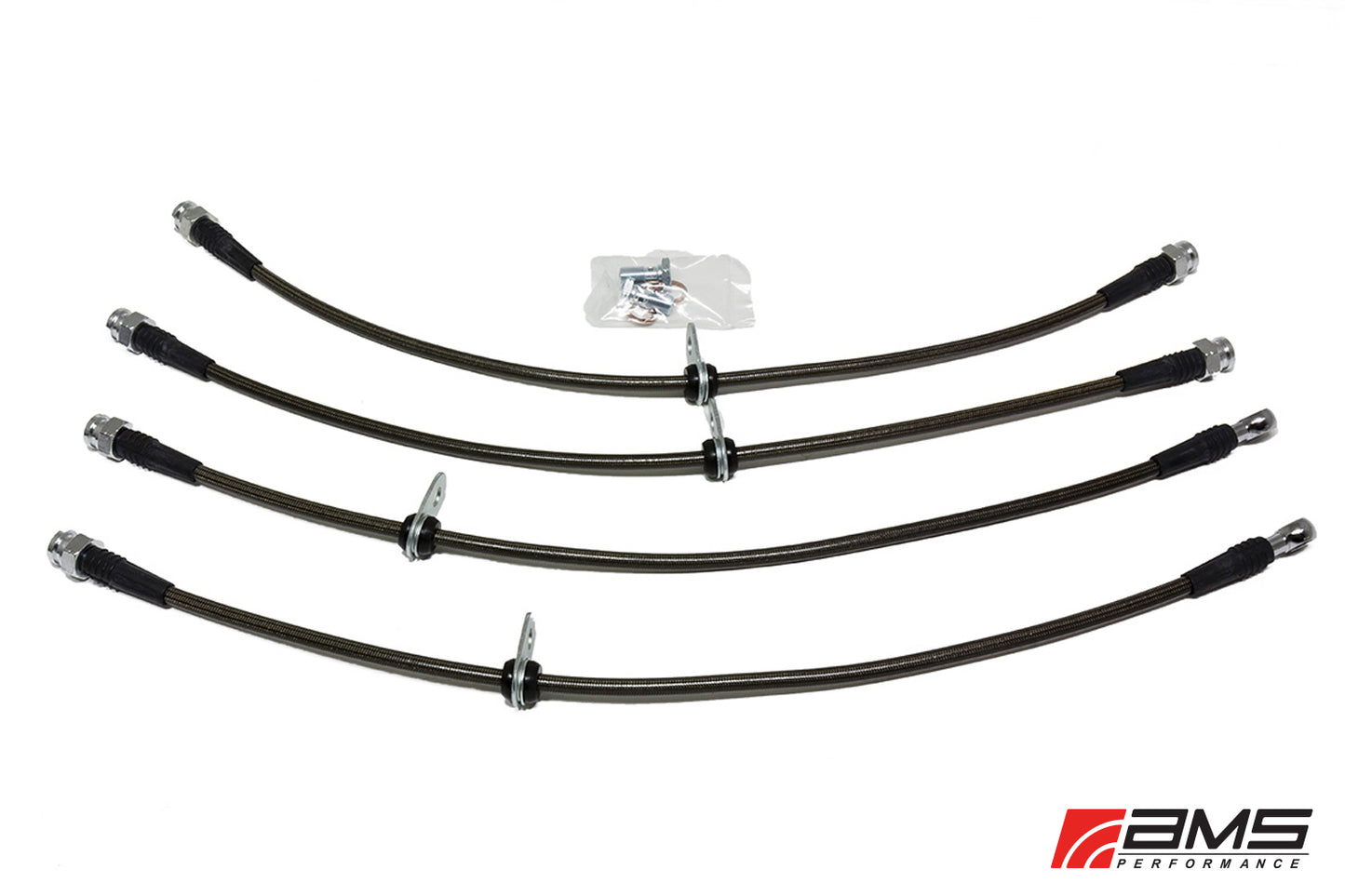 AMS Performance Mitsubishi Lancer Evolution X Stainless Steel Brake Lines AMS.04.01.0004-1