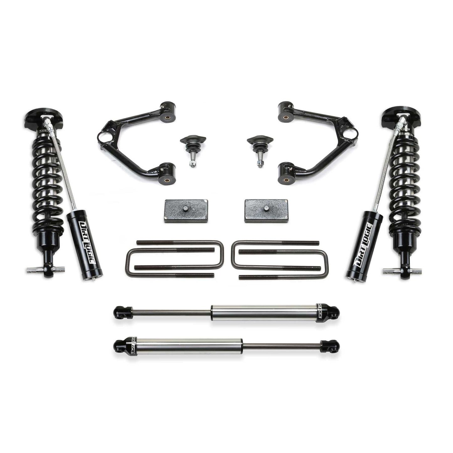 Fabtech 3" BUDGET SYS W/ DL 2.5 RESI & 2.25 2019-21 GM C/K1500 P/U DIESEL K1166DL