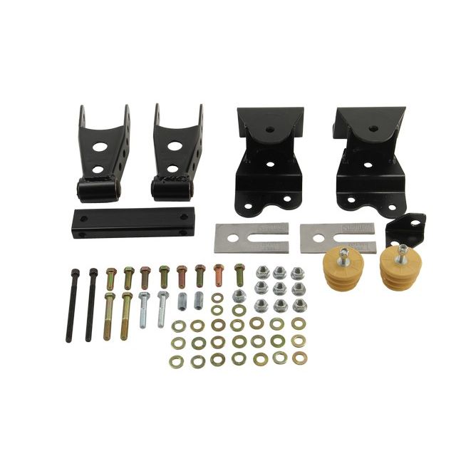 BELLTECH 6503 SHACKLE & HANGER KIT 4 in. Drop Leaf Spring Shackle & Hanger Kit (Front Hanger/Rear Shackle) 1988-1998 Chevrolet Silverado/Sierra C1500 Ext Cab 4 in. Rear Drop
