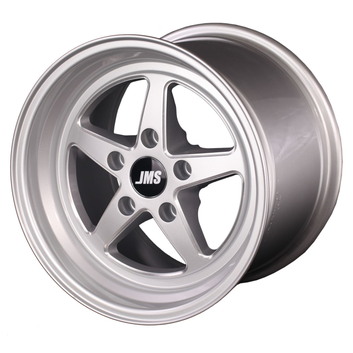 JMS Avenger Series Race Wheels - Silver Clear w/ Diamond Cut; 17 inch X 10 inch Rear Wheel w/ Lug Nuts - Fits 2006-2021 Dodge Challenger and Charger A1710626DS