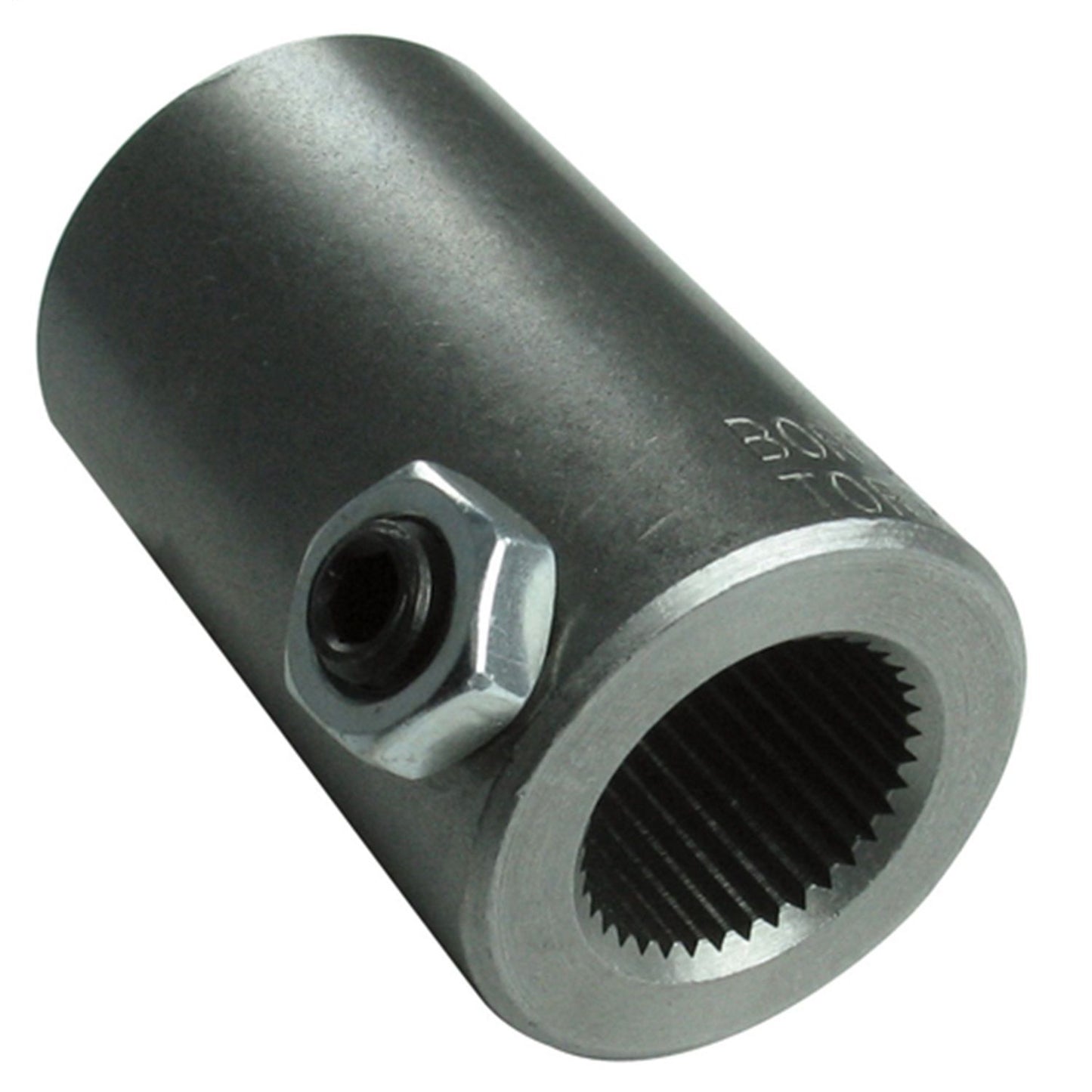 Borgeson - Steering Coupler - P/N: 312100 - Steel steering coupler. Fits 5/8 in.-36 Chrysler spline X 3/4 in. Smooth bore.