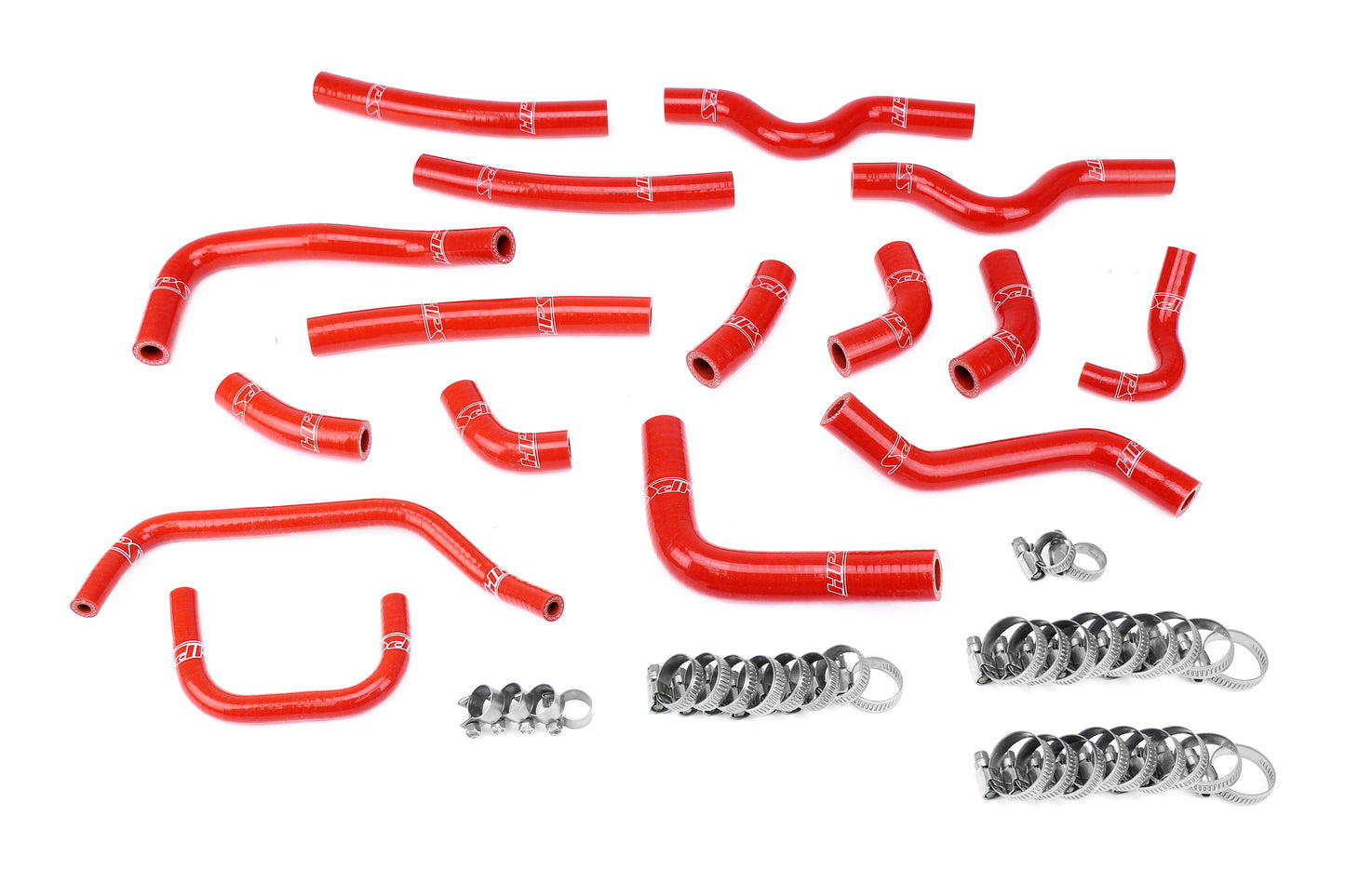 HPS Performance 3-ply Reinforced Silicone Replaces Rubber Heater And Bypass Coolant Hoses 57-1911-RED