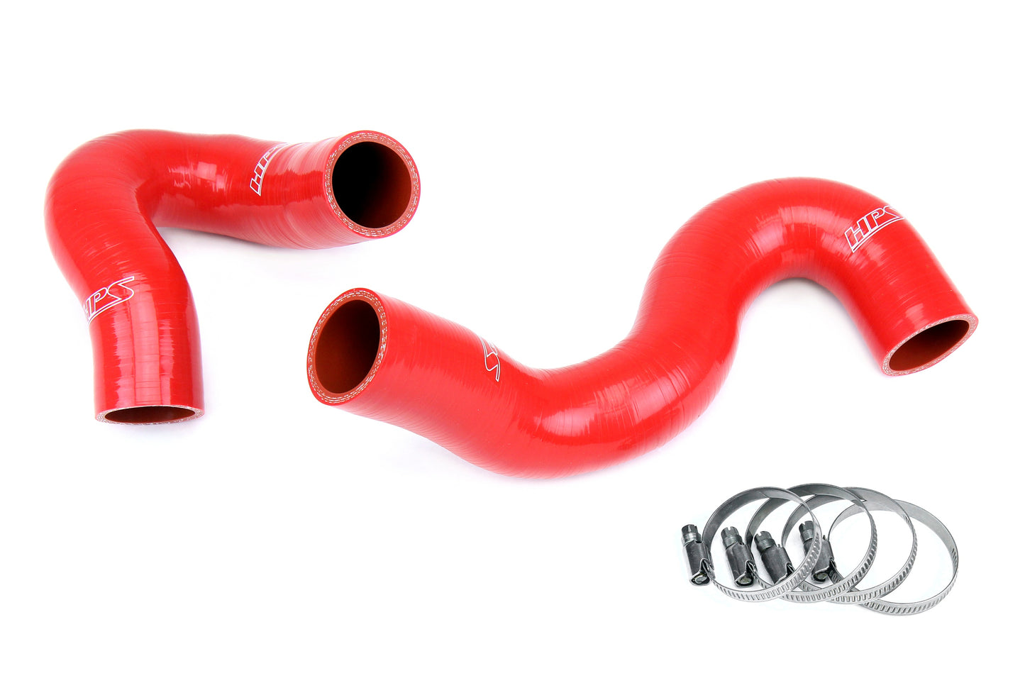 HPS Performance High Temp 3-ply Reinforced Silicone Replaces OEM Rubber Radiator Coolant Hoses 57-1968-RED