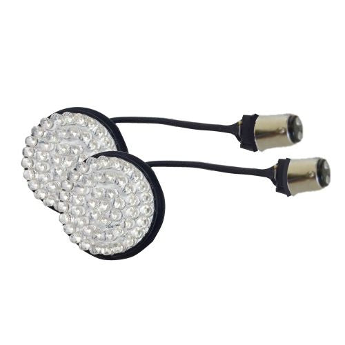 Lazer Star Lights 1157 RED LED FULL FACE RETRO FOR HD BULLET SIGNALS LEDK53-157R