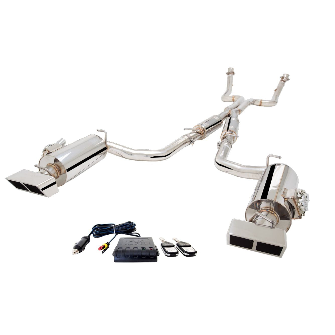 XFORCE Dodge Challenger 5.7L 2008- Header-Back System With Varex Mufflers (Not SRT-8); Exhaust System Kit ES-DC08-VMK-HBS