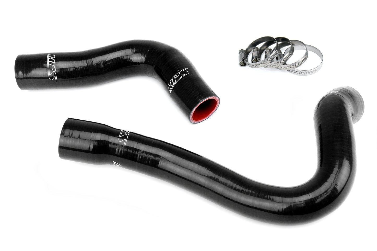 HPS Performance High Temp 3-ply Reinforced Silicone Replaces OEM Rubber Radiator Coolant Hoses 57-2026-BLK