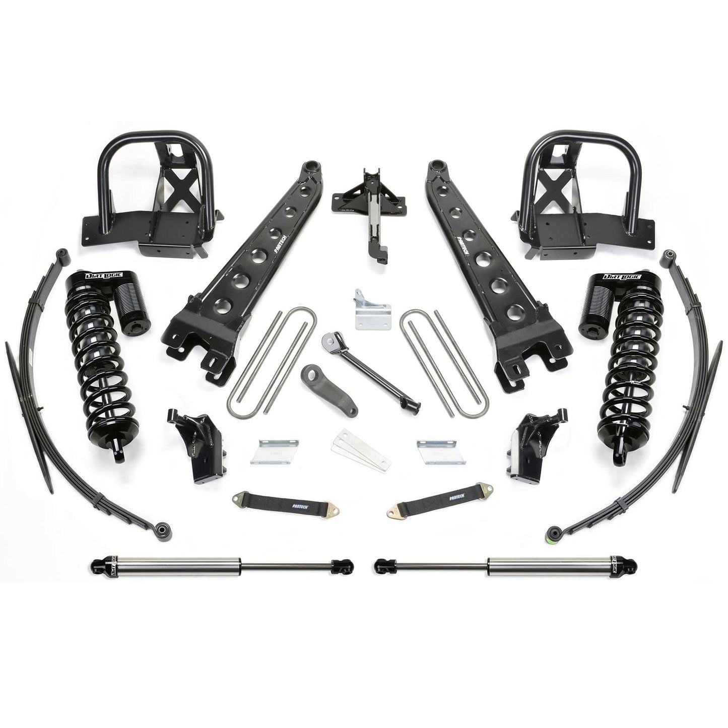 Fabtech 8" RAD ARM SYS W/DLSS 4.0 C/O& RR LF SPRNGS & RR DLSS 2011-16 FORD F250/350 4WD K2143DL
