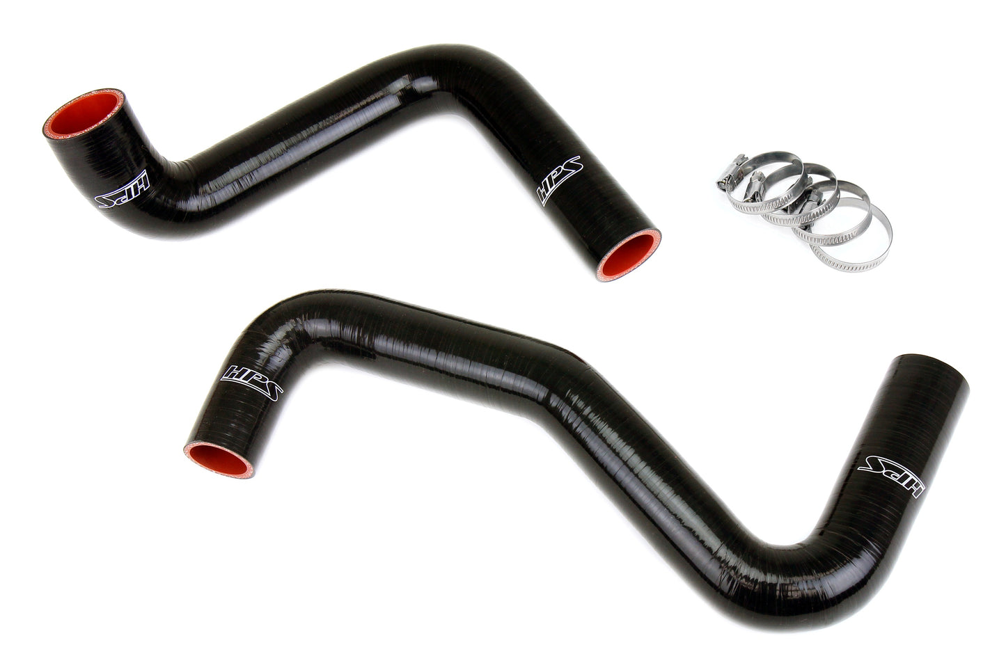 HPS Performance High Temp 3-ply Reinforced Silicone Replaces OEM Rubber Radiator Coolant Hoses 57-1956-BLK