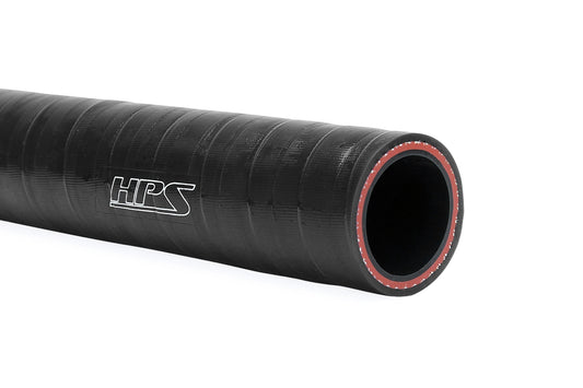 HPS Performance Silicone FKM Lined Oil Resistant Hose High Temp 1-ply Reinforced 3/8" ID Black FKM-038-BLK