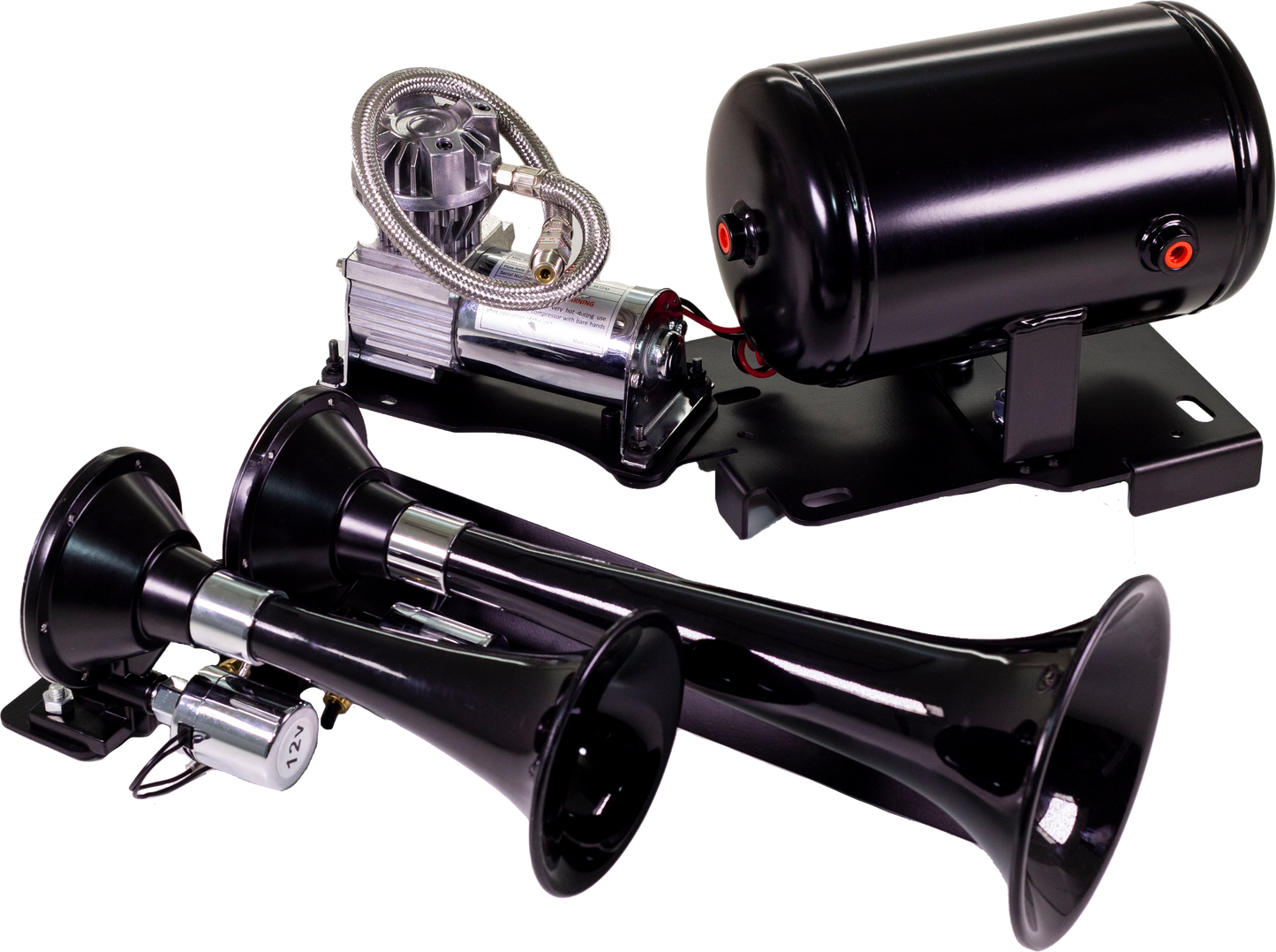 Kleinn Air Horns - GMTRK-3 - GM1500 Bolt-On Dual Train Horn Kit