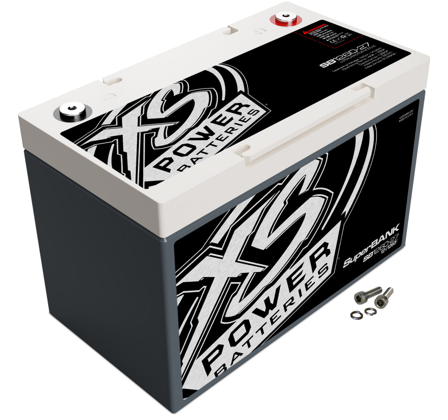 XS Power Batteries 12V Super Bank Capacitor Modules - M6 Terminal Bolts Included 31000 Max Amps SB1260-27