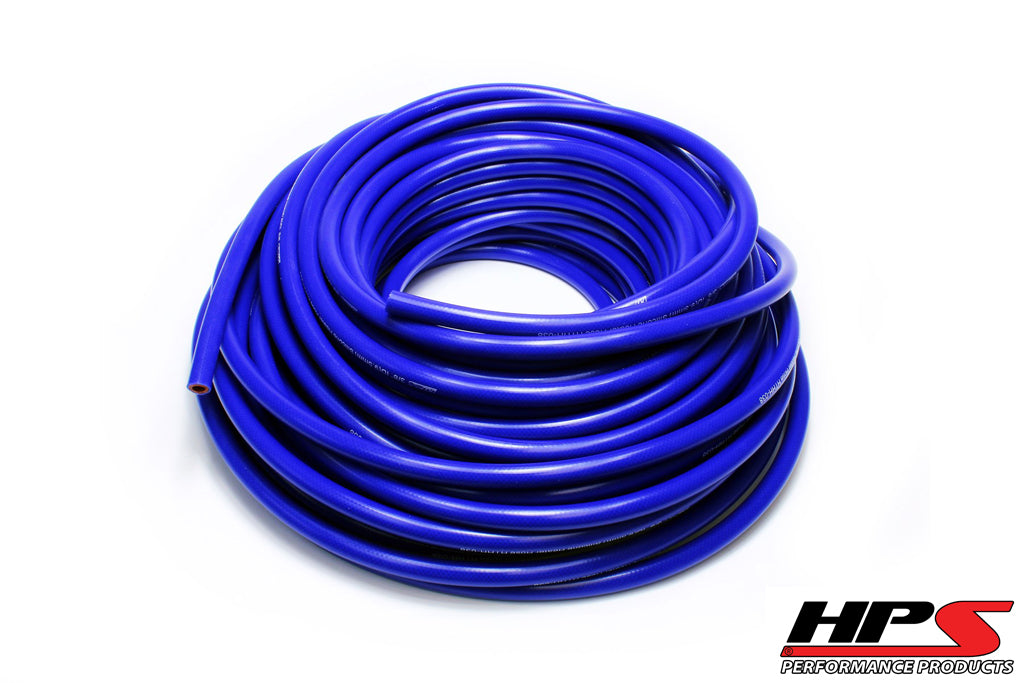 HPS Performance Silicone Heater Hose TubingHigh Temp 1-ply Reinforced5/8" ID50 Feet RollBlue HTHH-062-BLUEx50