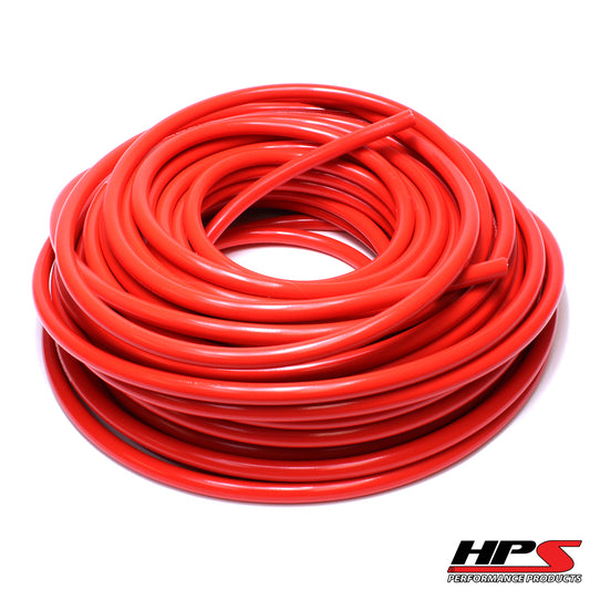 HPS Performance Silicone Heater Hose TubingHigh Temp 1-ply Reinforced1" ID50 Feet RollRed