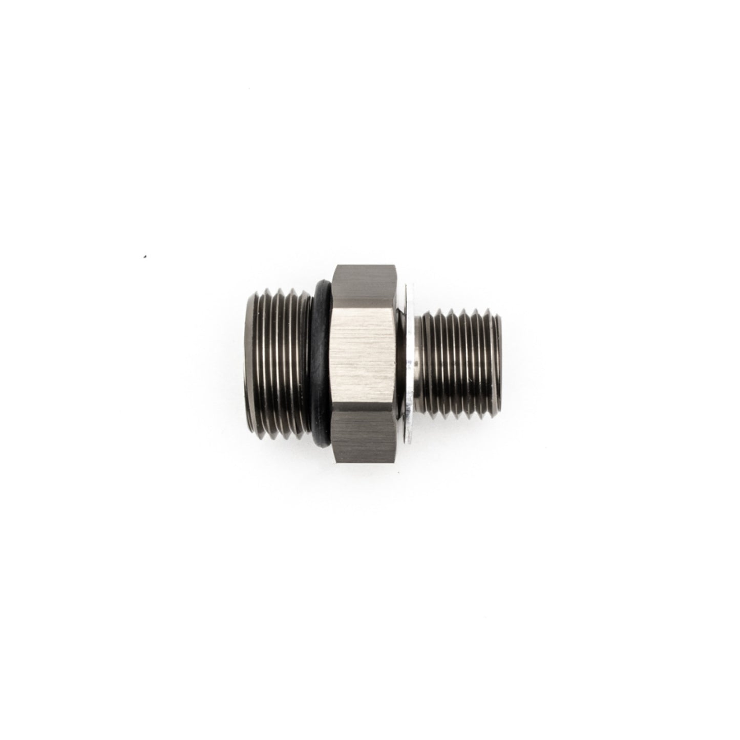 Deatschwerks 8AN ORB Male to M14 X 1.5 Metric Male (Incl O-Ring and Crush Washer), Anodized DW Titanium DEW-6-02-0609