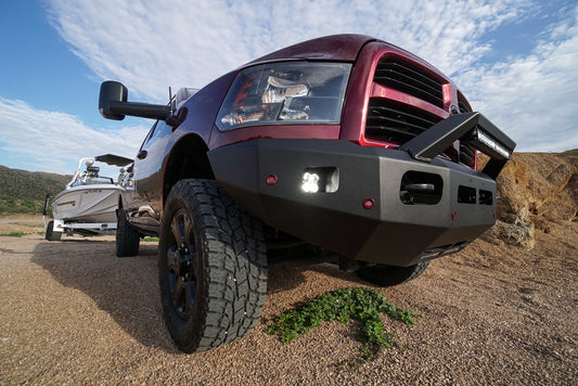 ICI Front Bumper; AL-FBM99DGN-RT; 2010 - 2019 Dodge Ram 2500/3500; Alumilite Series; aftermarket aluminum truck bumper