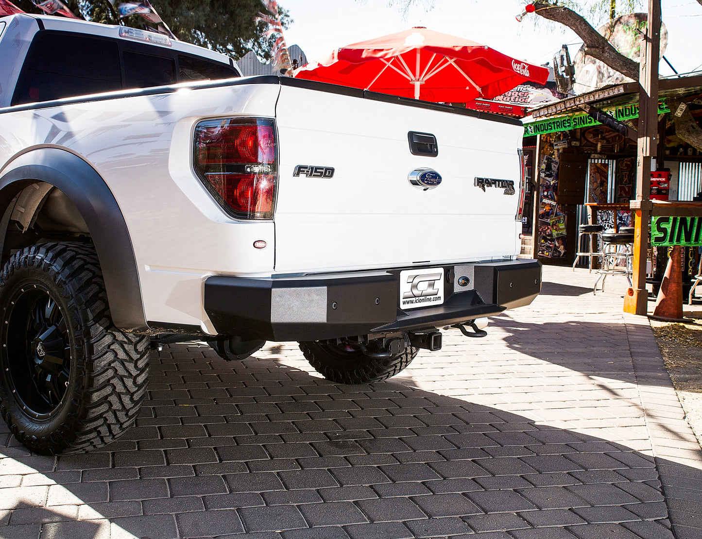 ICI Rear Bumper; AL-RBM46FDN; 2009 - 2014 Ford F150; 2010 - 2014 Ford Raptor; Alumilite Series; aftermarket aluminum truck bumper