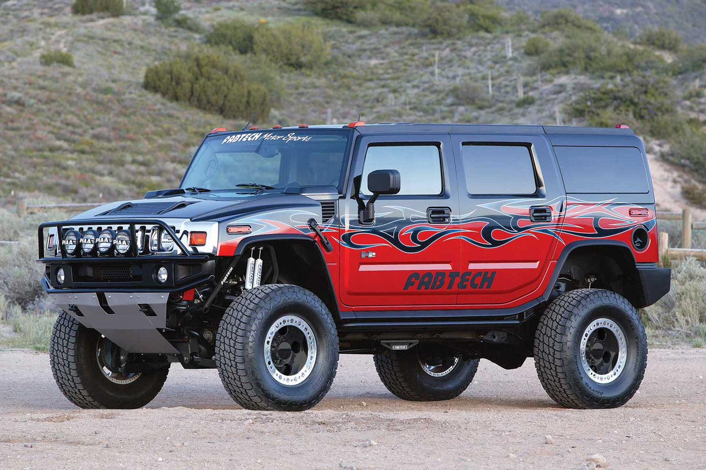 Fabtech 6" PERF SYS W/PERF SHKS 03-08 HUMMER H2 SUV/SUT 4WD W/RR COIL SPRINGS K5000