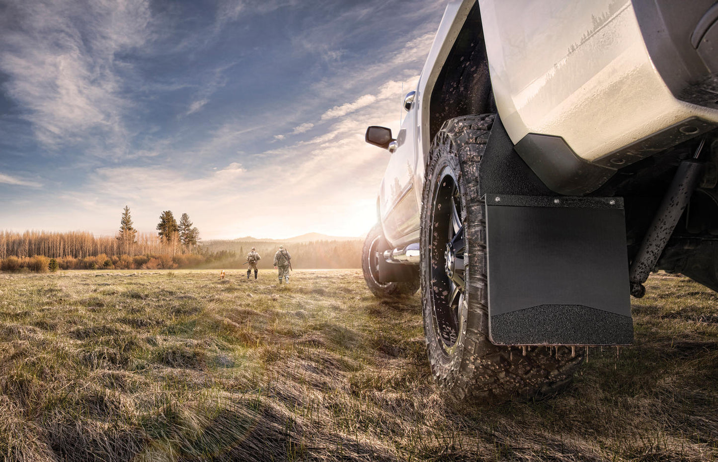 Husky Liners Kick Back Mud Flaps 12" Wide - Stainless Steel Top and Weight 17099