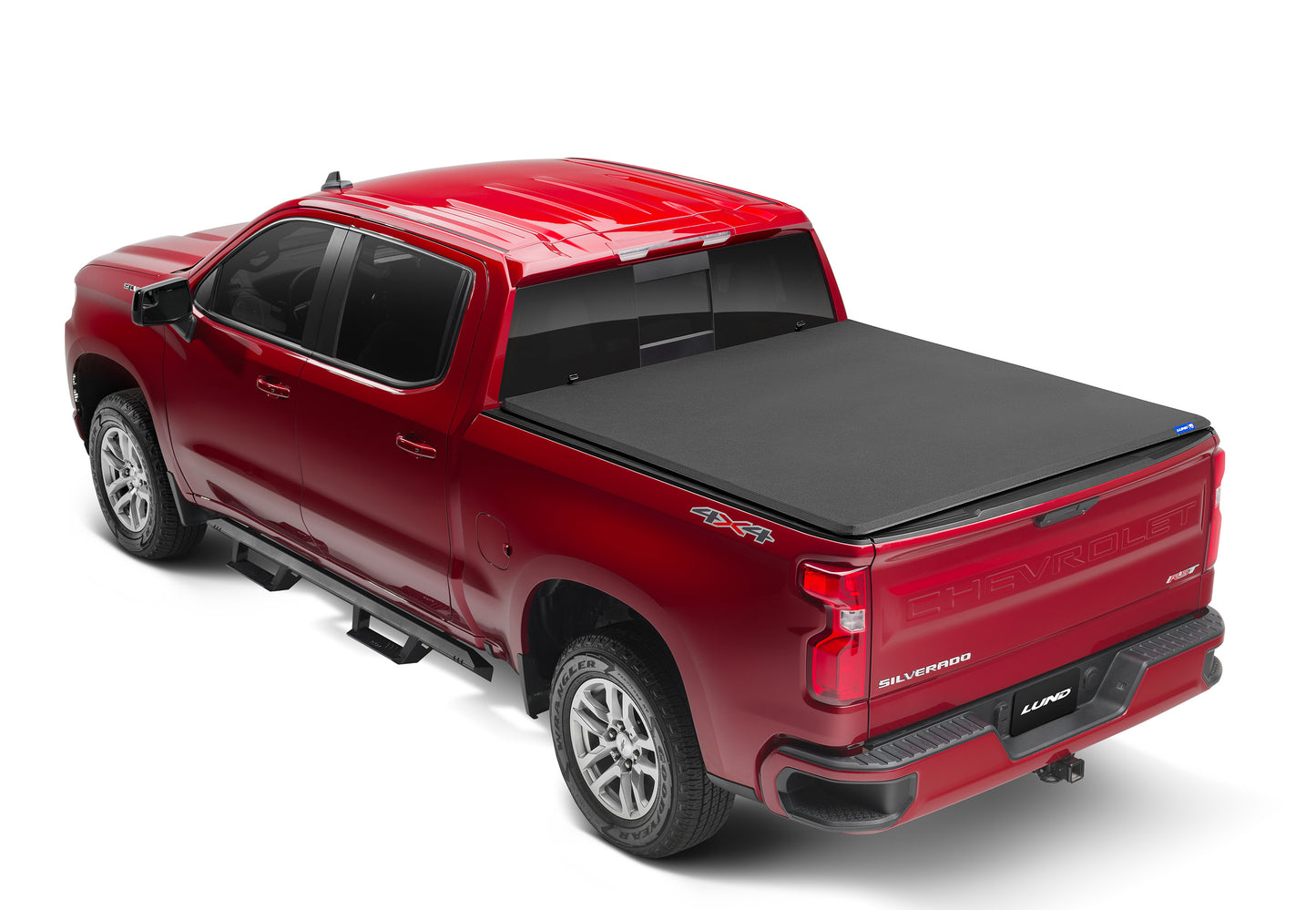 Lund 95894 Genesis Elite Tri-Fold Truck Bed Tonneau Cover For 2007-2013 Silverado/Sierra 1500; 2007-2014 Silverado/Sierra 2500/3500; Fits 8 Ft. Bed