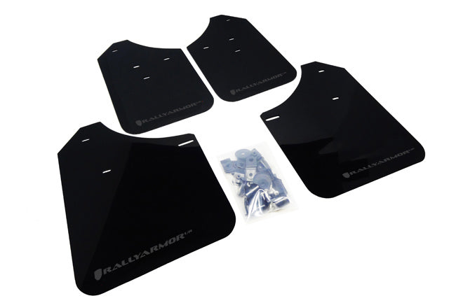 Rally Armor MF1-UR-BLK/GRY - 2002-2007 Subaru Impreza WRX/STI / 2002-2007 Subaru Impreza RS/2.5i - Black Mud Flap/Grey Logo