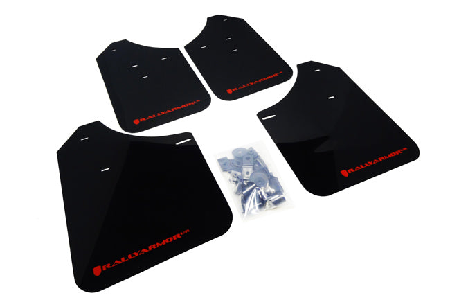Rally Armor MF1-UR-BLK/RD - 2002-2007 Subaru Impreza WRX/STI / 2002-2007 Subaru Impreza RS/2.5i - Black Mud Flap/Red Logo
