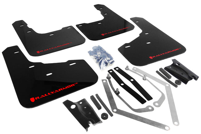 Rally Armor MF29-UR-BLK/RD - 2013-2018 & 2019 USDM Ford Fiesta ST - Black Mud Flap/Red Logo