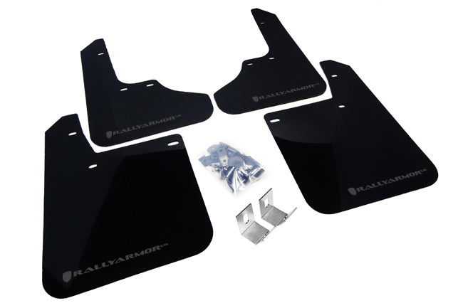 Rally Armor MF2-UR-BLK/GRY - 1993-2001 Subaru Impreza RS/LX/GL/Sport - Black Mud Flap/Grey Logo