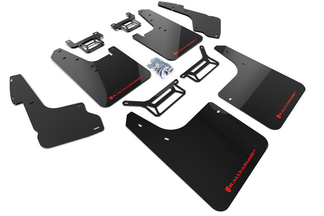 Rally Armor MF48-UR-BLK/RD - 2012-2019 Toyota 4Runner Base Limited TRD Pro - Black Mud Flap/Red Logo