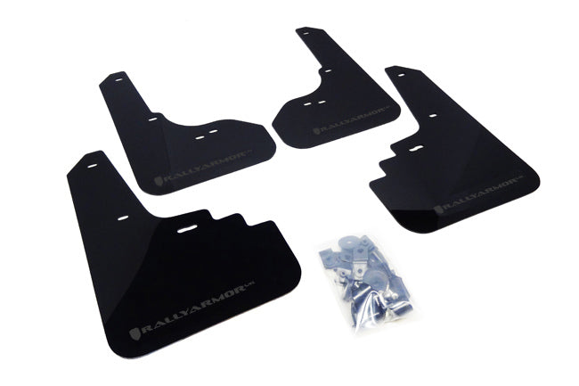 Rally Armor MF4-UR-BLK/GRY - 2005-2009 Subaru Outback Legacy Outback / 2005-2009 Subaru Legacy Legacy/Outback - Black Mud Flap/Grey Logo